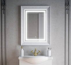 Corozo Зеркало Классика 61x81 белое – фотография-2